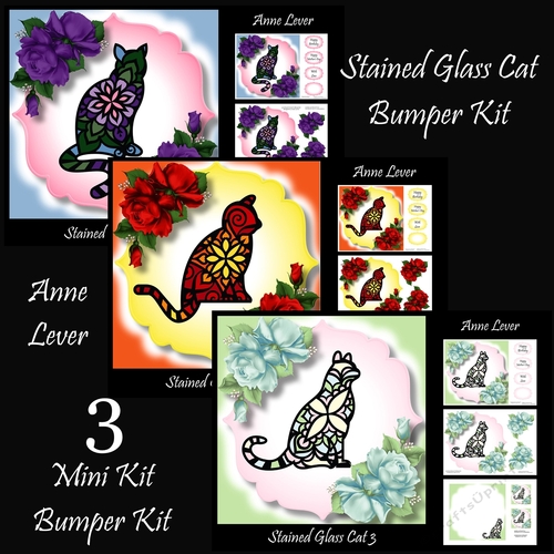Stained Glass Cat Bumper Kit