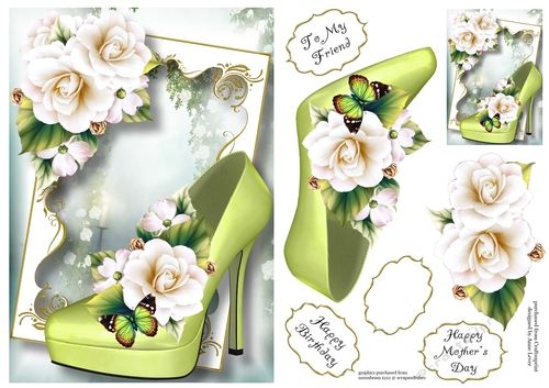 Fabulous Shoes - White Begonias A5