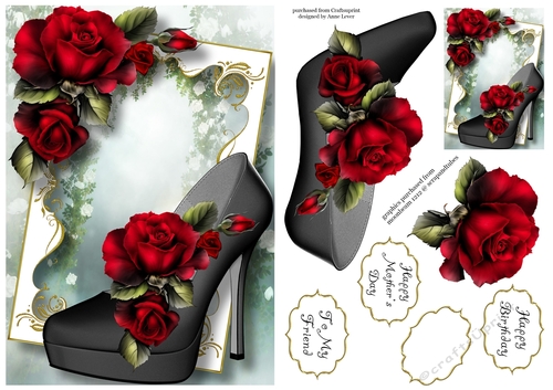 Fabulous Shoes - Red Roses A5