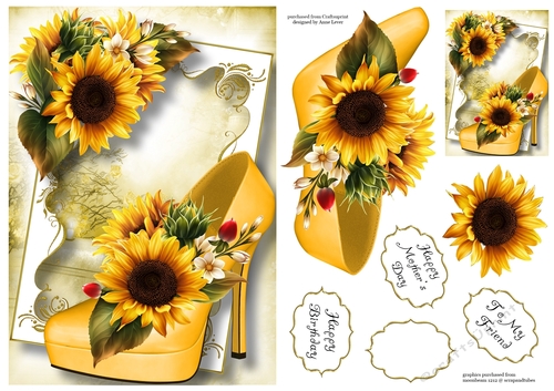Fabulous Shoes - Sunflowers A5