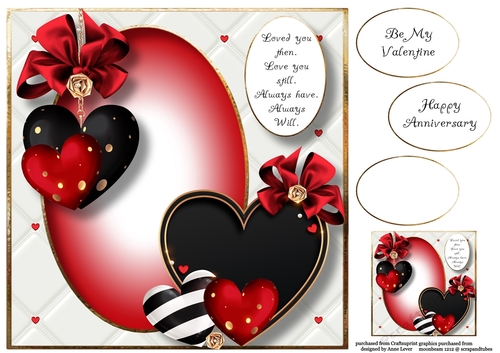 Love You Still - Black Red & White 8x8