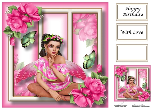 Fabulous Fairy - Rose Pink 8x8