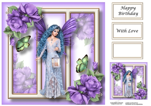 Fabulous Fairy - Pretty Purple 8x8