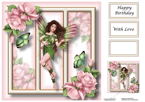 Fabulous Fairy - Dusky Rose 8x8