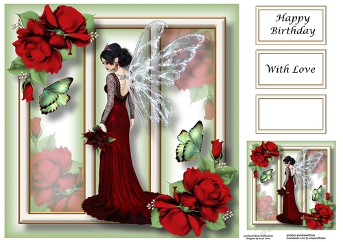 Fabulous Fairy - Crimson 8x8
