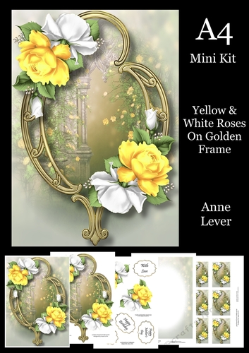 A4 Special Request Yellow & White Roses