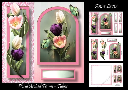 Floral Arched Frame - Tulips
