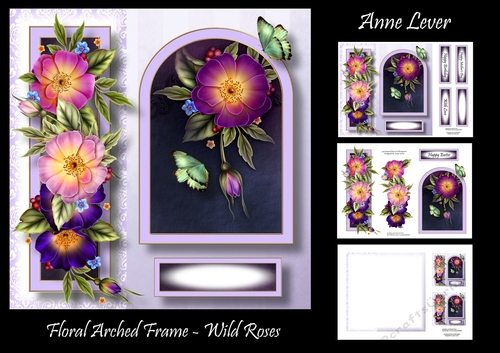 Floral Arched Frame - Wild Roses