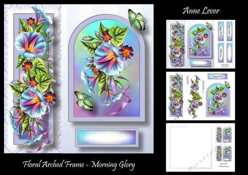 Floral Arched Frame - Morning Glory