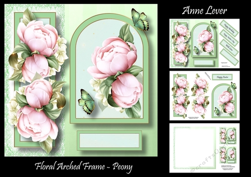 Floral Arched Frame - Peony