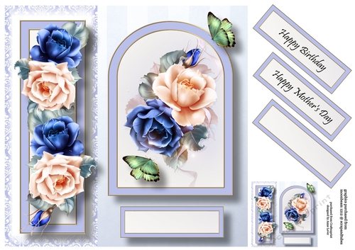 Floral Arched Frame - Myra Roses 8x8