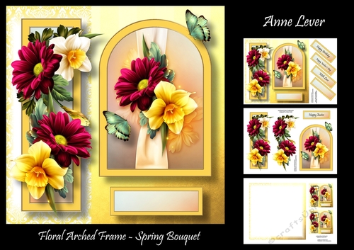 Floral Arched Frame - Spring Bouquet