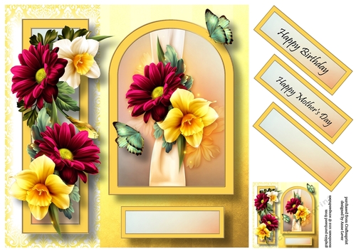 Floral Arched Frame - Spring Bouquet 8x8