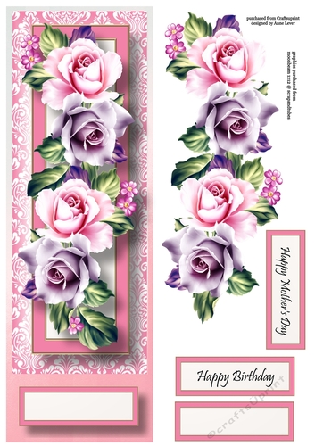 Floral Lge DL - Shabby Chic Roses