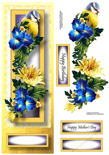 Floral Lge DL - Spring Iris