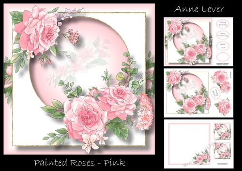 Painted Roses - Pink