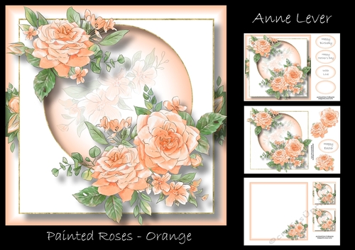 Painted Roses - Orange