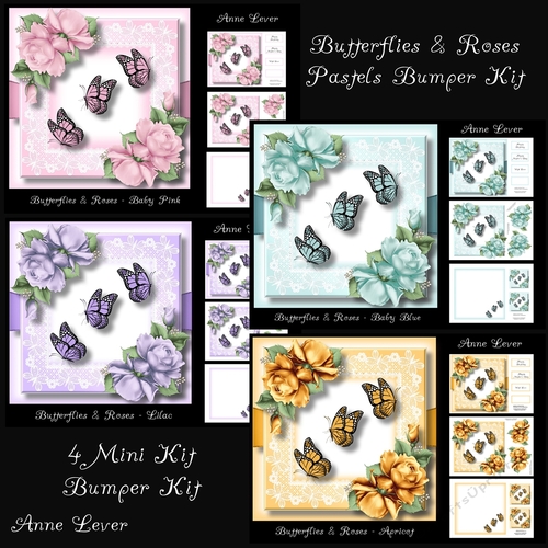 Butterflies & Roses Pastels Bumper Kit
