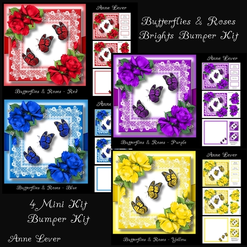 Butterflies & Roses Brights Bumper Kit
