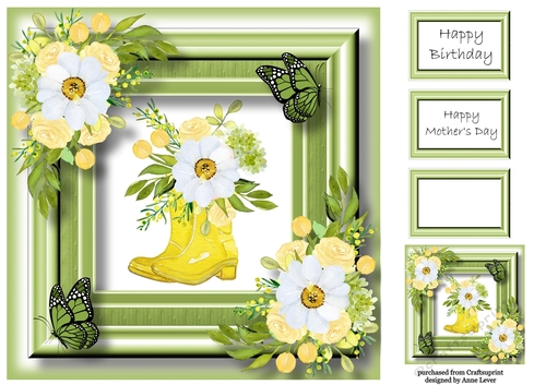Spring Floral Rain Boots 3 8x8