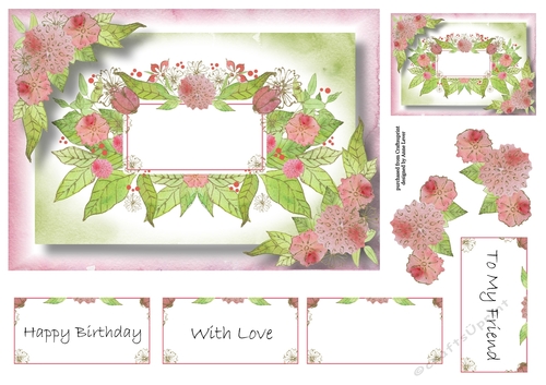 Pretty Watercolour Floral 3 A5