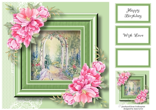 Pink Flowers At The Rose Arch 8x8