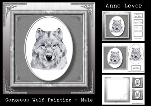 Gorgeous Wolf Painting - Male