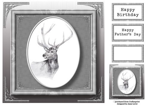 Gorgeous Stag Painting - Male 8x8
