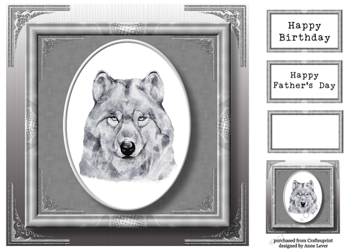 Gorgeous Wolf Painting - Male 8x8
