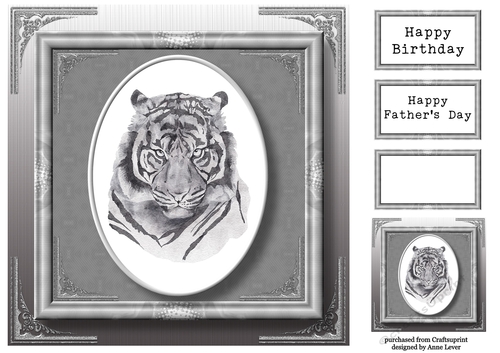Gorgeous Tiger Painting - Male 8x8