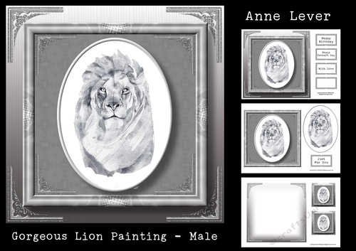 Gorgeous Lion Painting - Male