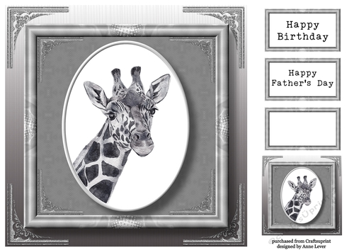 Gorgeous Giraffe Painting - Male 8x8