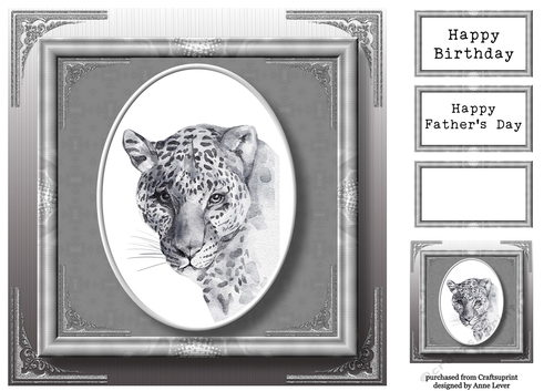 Gorgeous Leopard Painting - Male 8x8