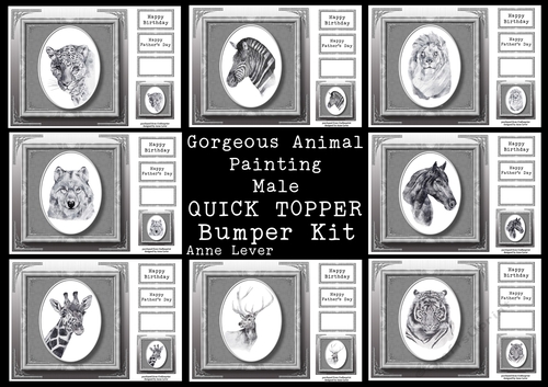 Gorgeous Animal Painting - Male QUICK TOPPER Bumper Kit