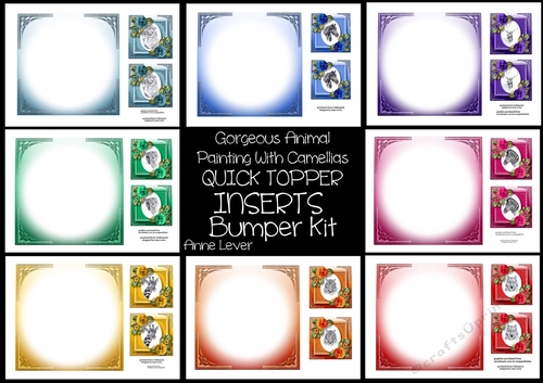 Gorgeous Animal Painting With Camellias QUICK TOPPER INSERTS Bumper Kit