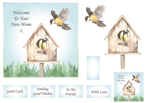 6x6 Welcome To Your New Home Birdhouse.