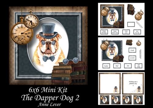 6x6 The Dapper Dog 2 - Bulldog