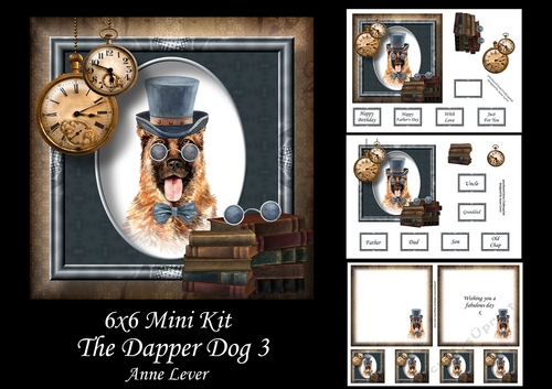 6x6 The Dapper Dog 3 - German Shepherd