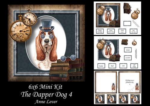 6x6 The Dapper Dog 4 - Basset Hound