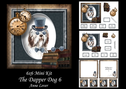 6x6 The Dapper Dog 6 - Old English Sheepdog