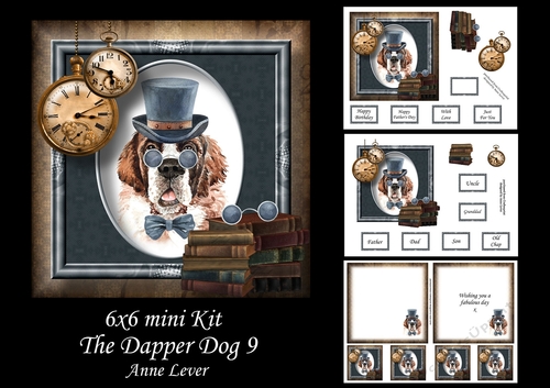 6x6 The Dapper Dog 9 - St Bernard