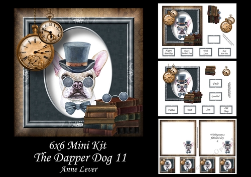 6x6 The Dapper Dog 11 - French Bulldog
