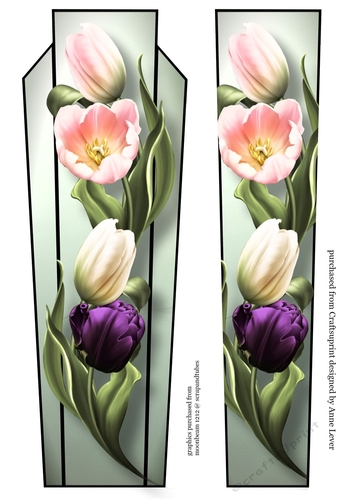 Art Deco Floral Lge DL - Tulips