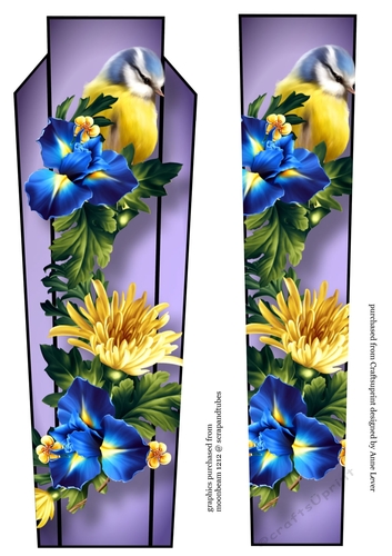 Art Deco Floral Lge DL - Spring Iris