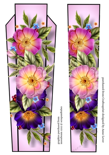 Art Deco Floral Lge DL - Wild Roses
