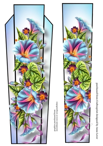 Art Deco Floral Lge DL - Morning Glory