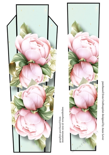 Art Deco Floral Lge DL - Peonies