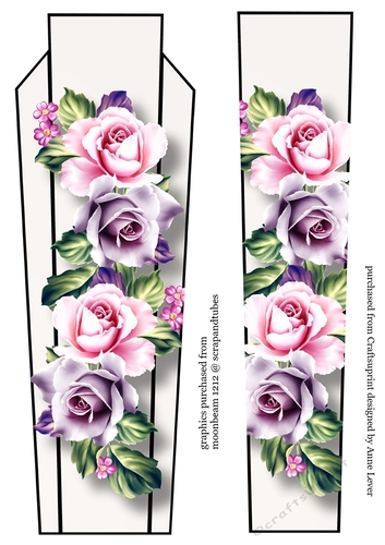 Art Deco Floral Lge DL - Vintage Roses