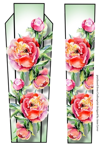 Art Deco Watercolour Lge DL - Peonies