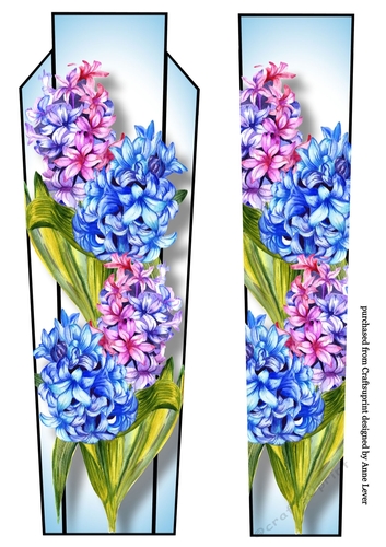 Art Deco Watercolour Lge DL - Hyacinths